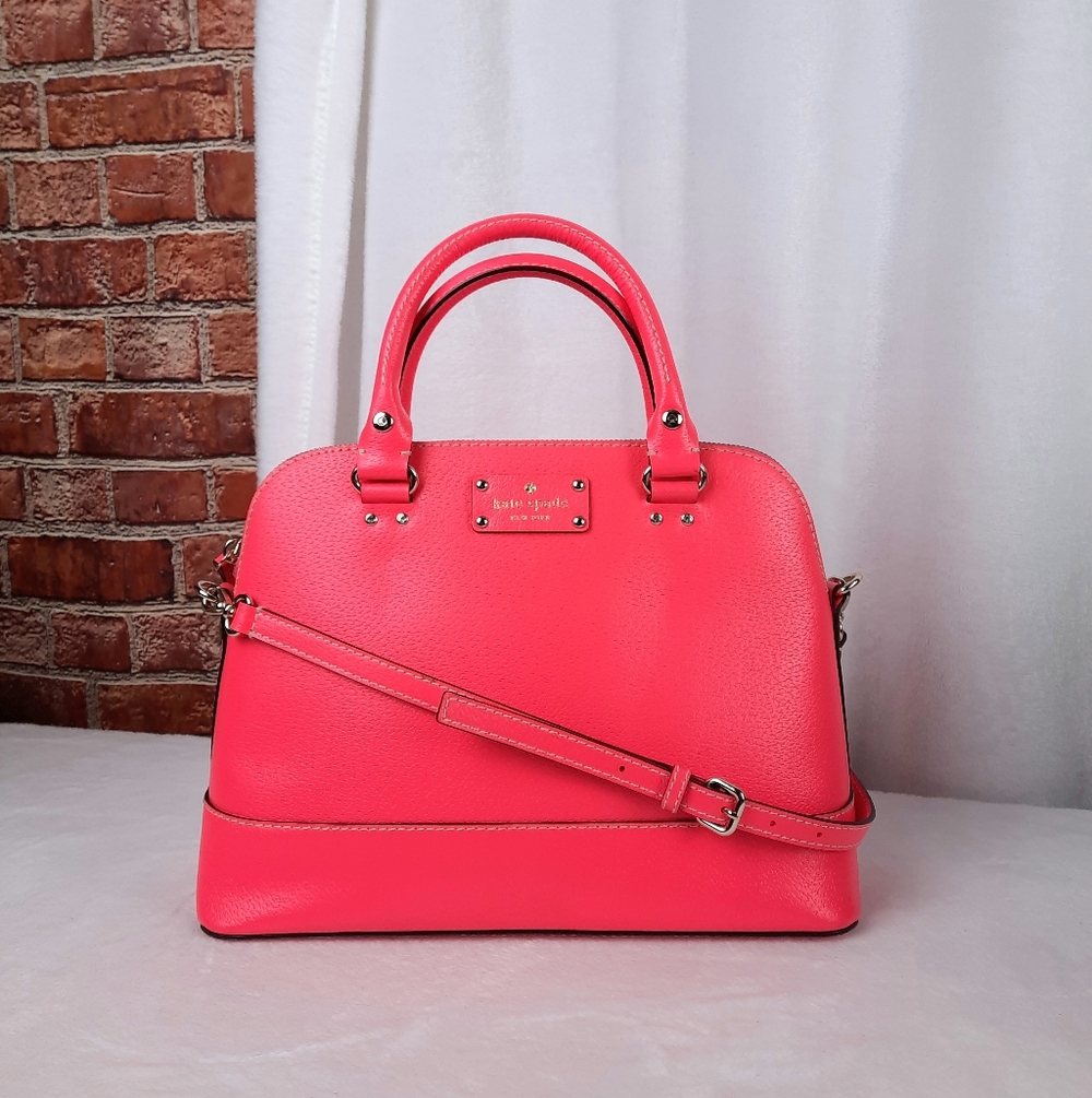 Kate Spade Vibrant Pink Leather Dome Satchel